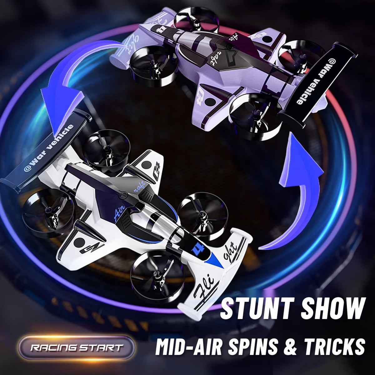 2-in-1 RC Drift Car & Flying Drone