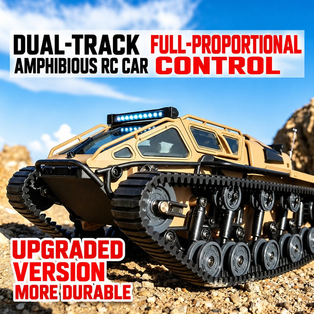 All-Terrain Dual-Track RC Crawler with Gull-Wing Doors