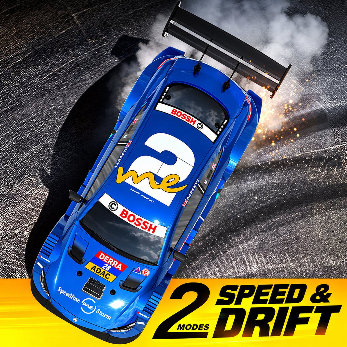 Pro Touring 4WD Drift RC Car, 1:16 Race & Drift
