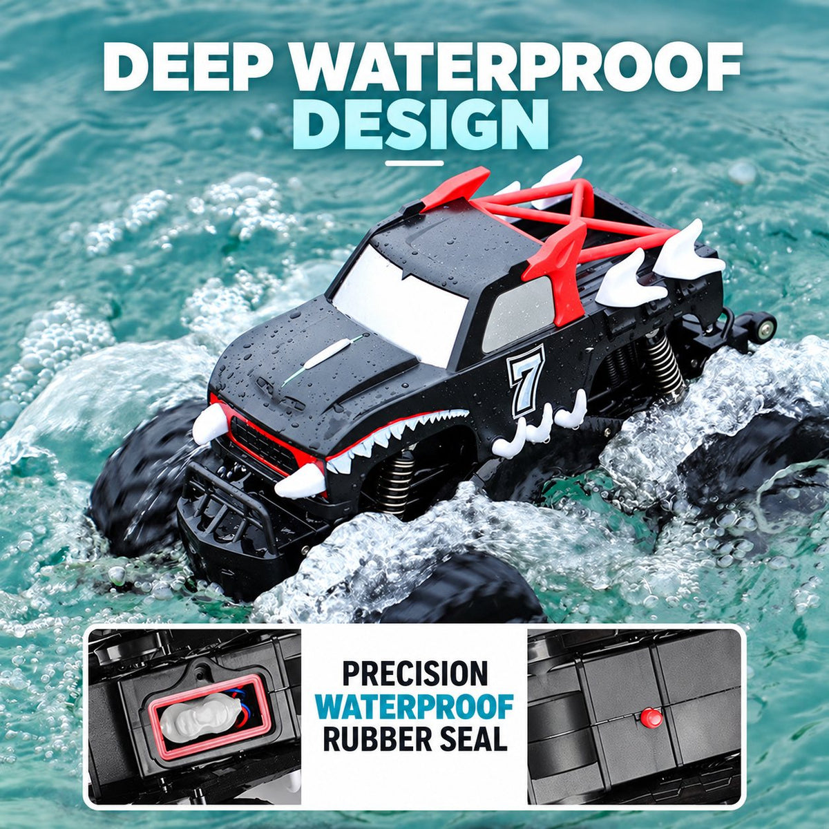 Shark Amphibious RC Stunt Monster Truck