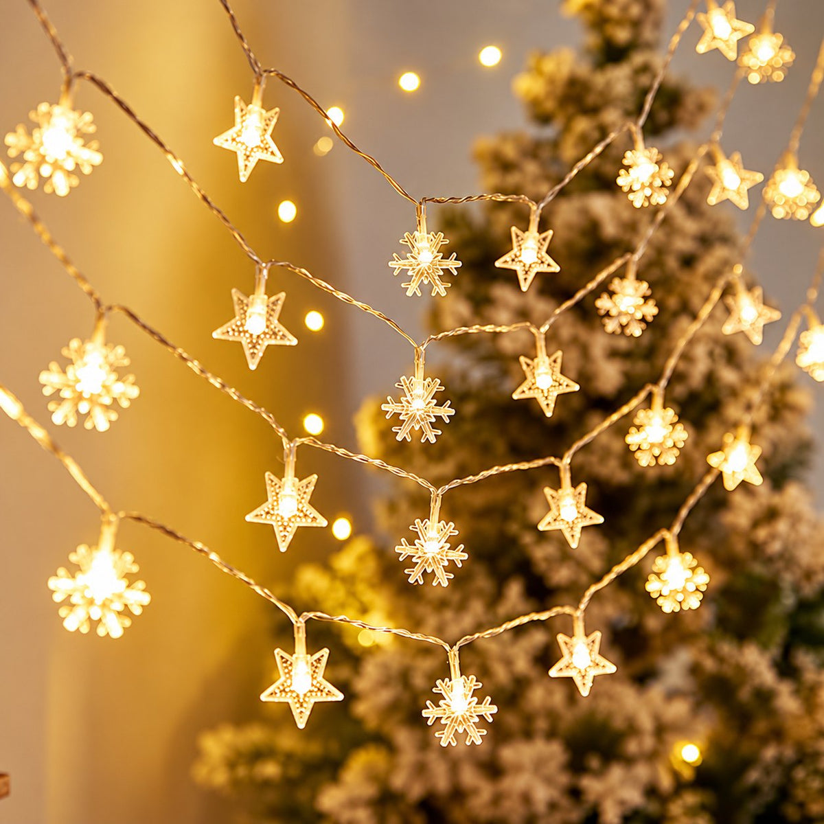 Star & Snowflake Fairy Lights, 3 m 20 LED