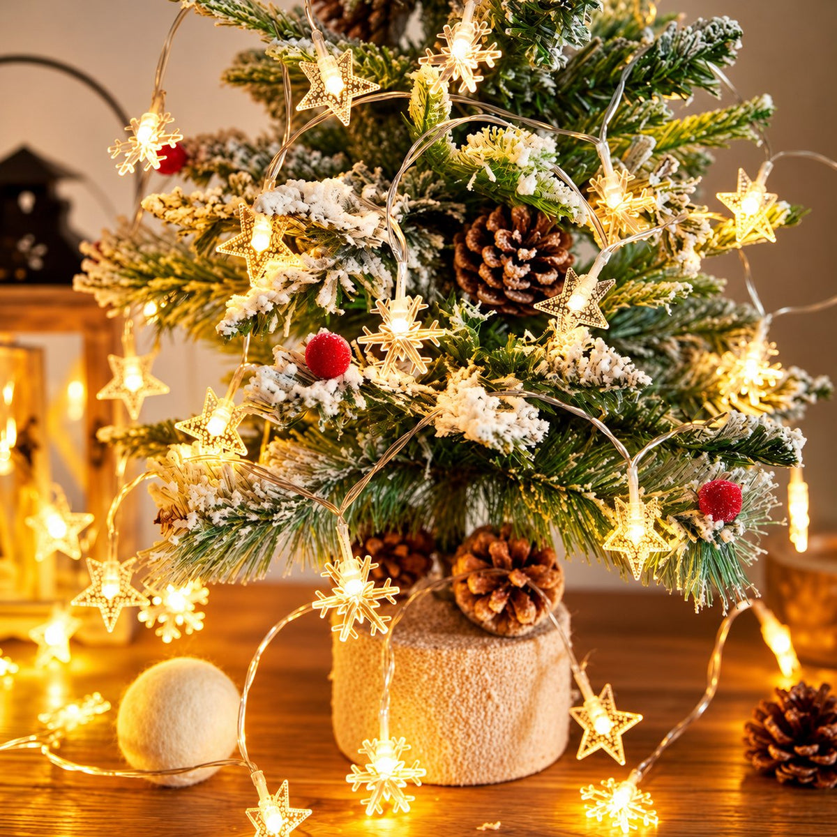 Star & Snowflake Fairy Lights, 3 m 20 LED