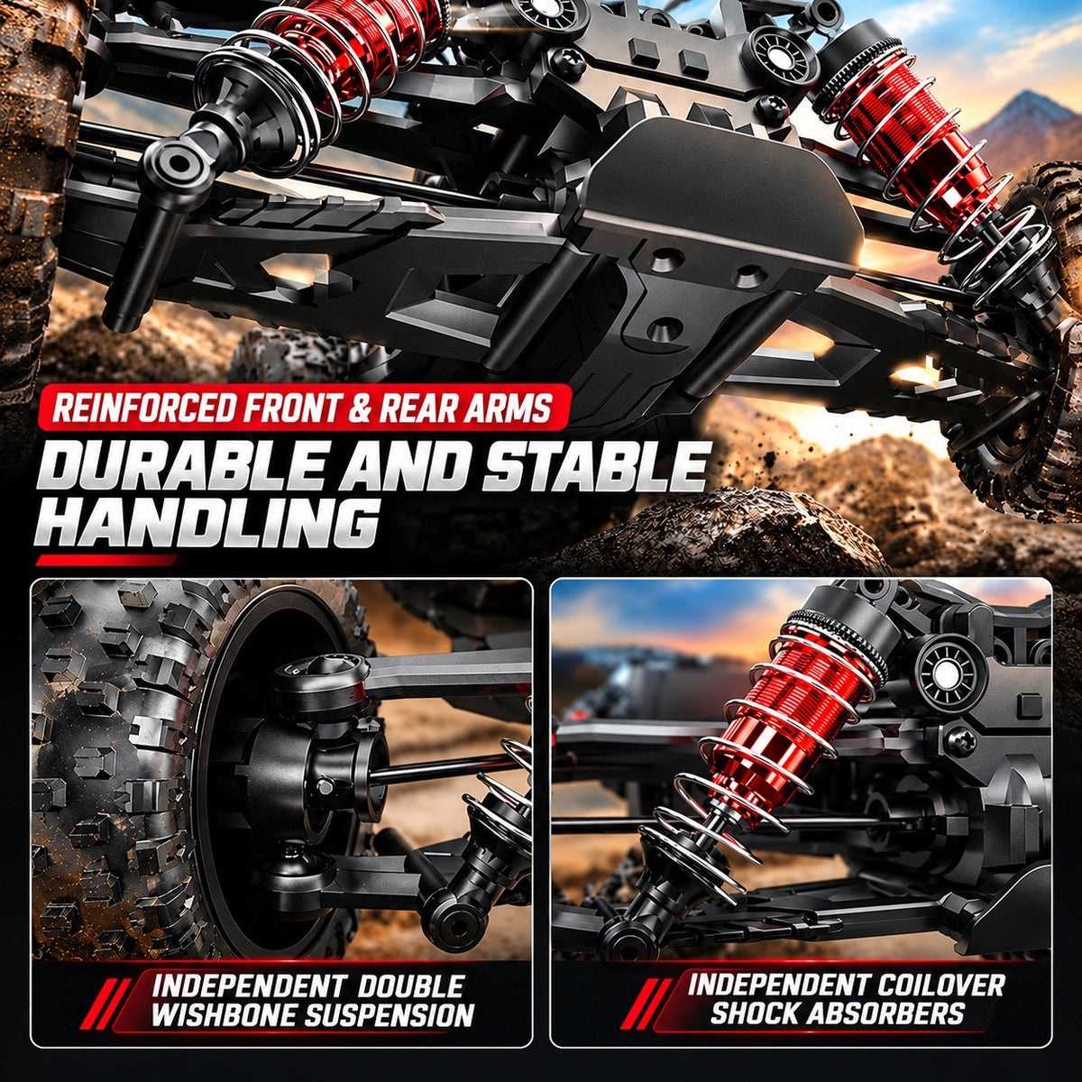 Velocity X Alloy 4WD RC Off-Road Car, up to 70 km/h