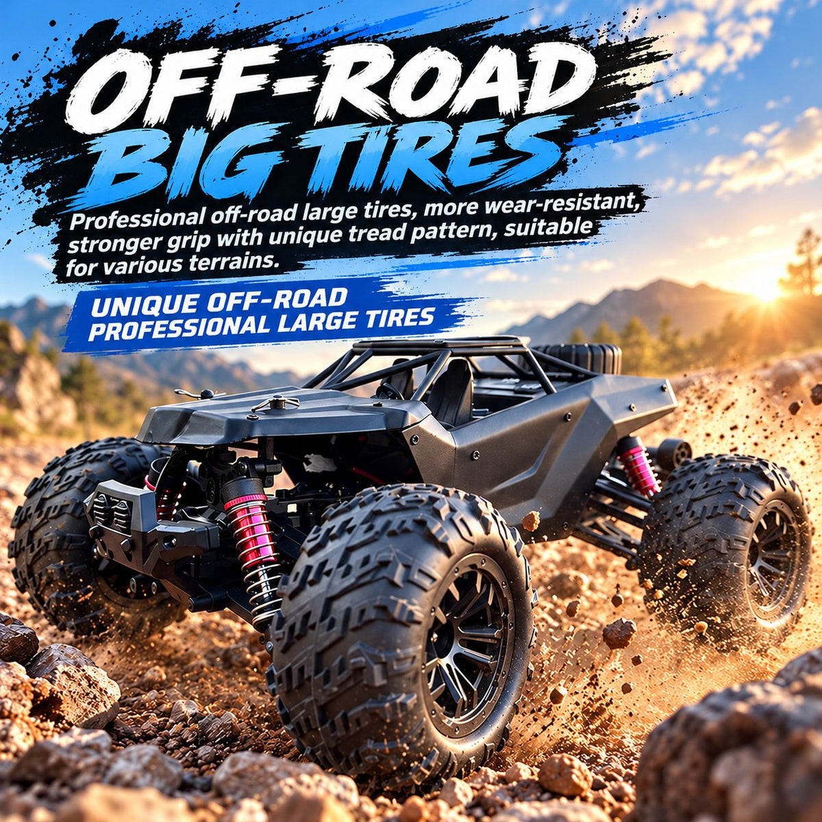 Velocity X Alloy 4WD RC Off-Road Car, up to 70 km/h