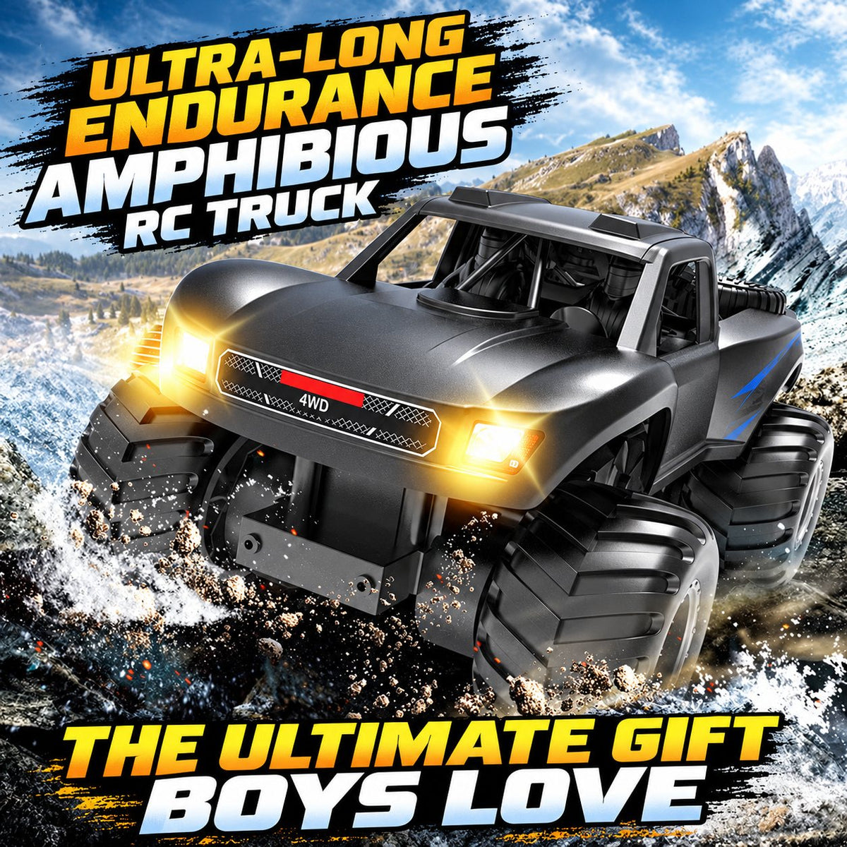 Waterproof Amphibious RC Off-Road Truck, 4WD
