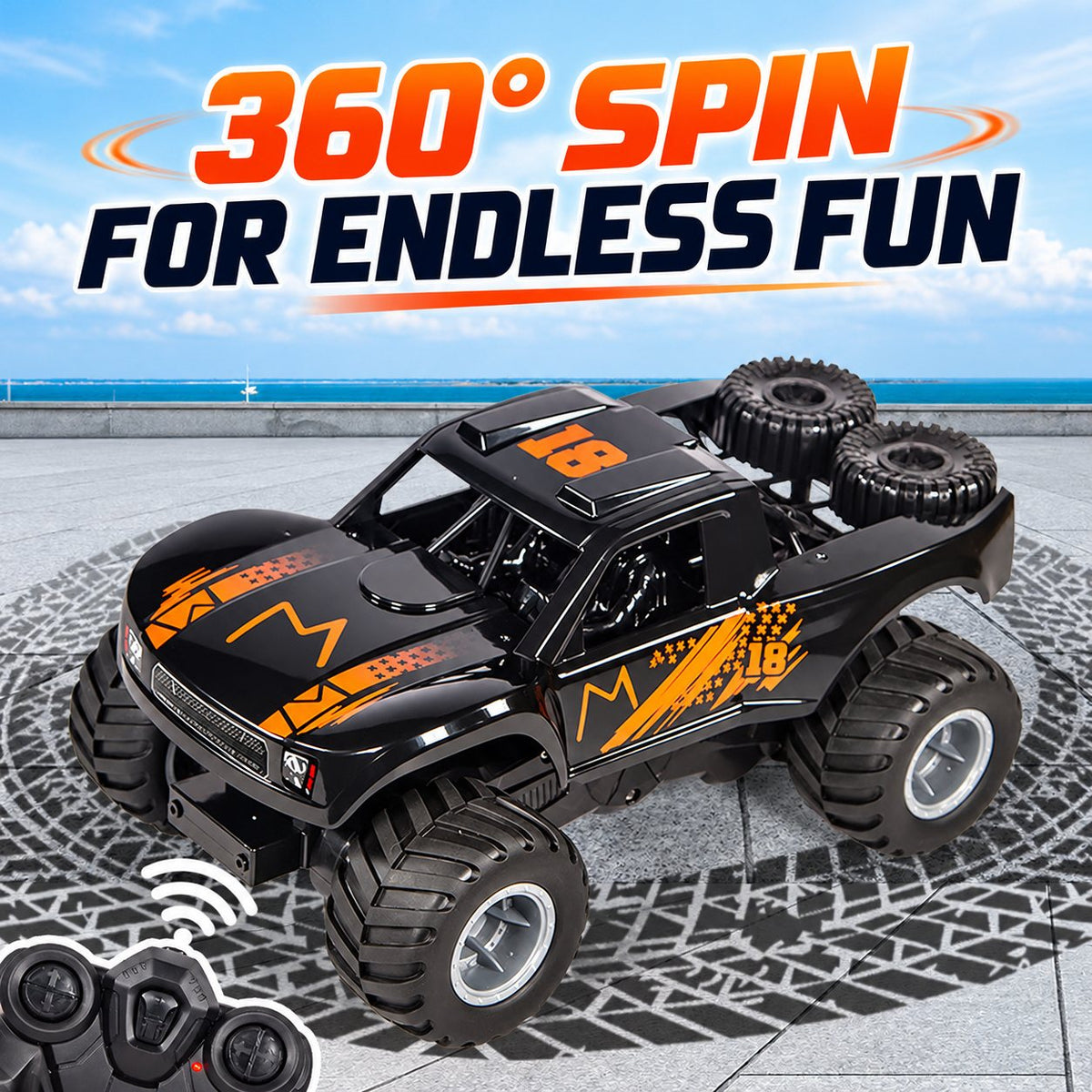 Waterproof Amphibious RC Off-Road Truck, 4WD