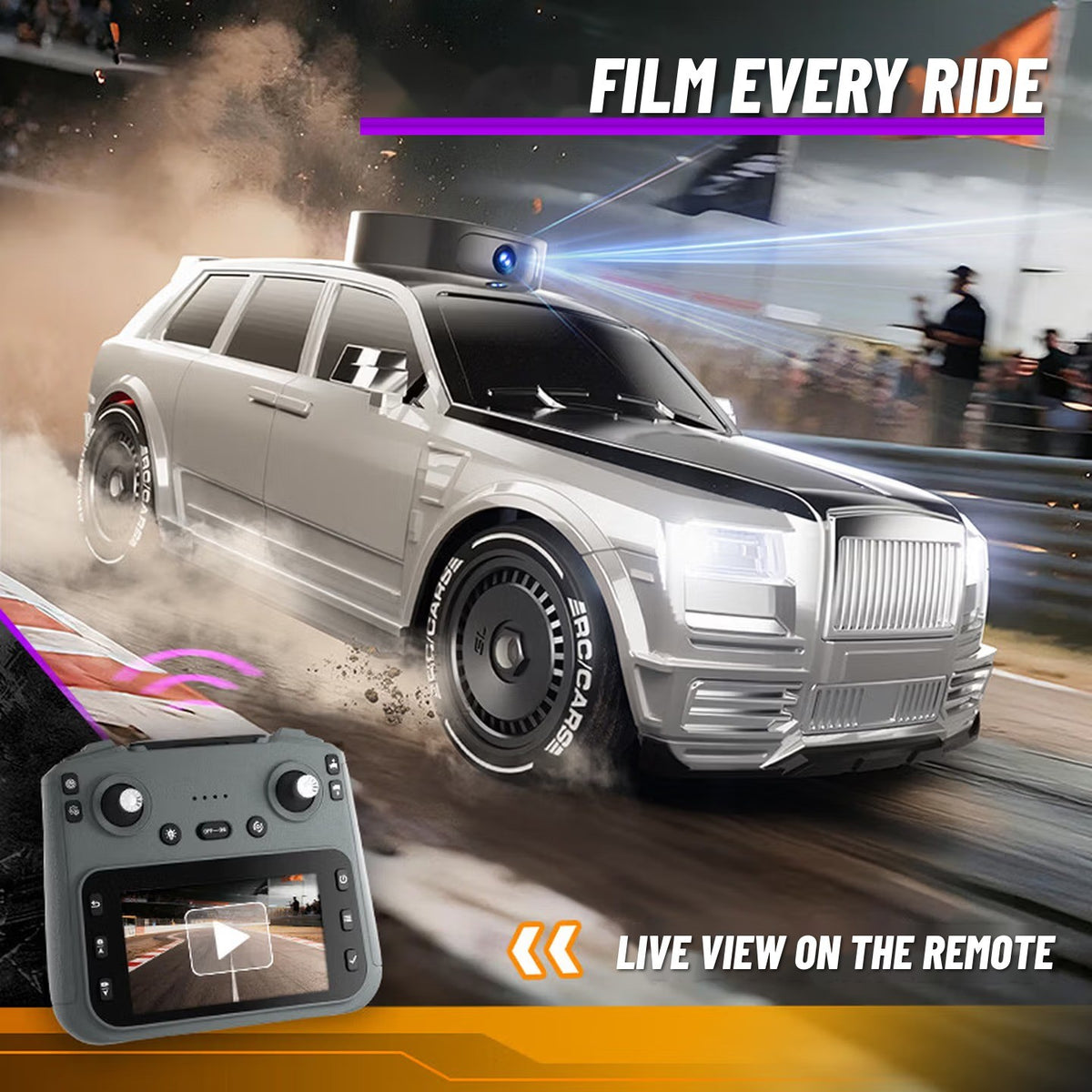 HD Camera RC Car with Live-View Screen Remote