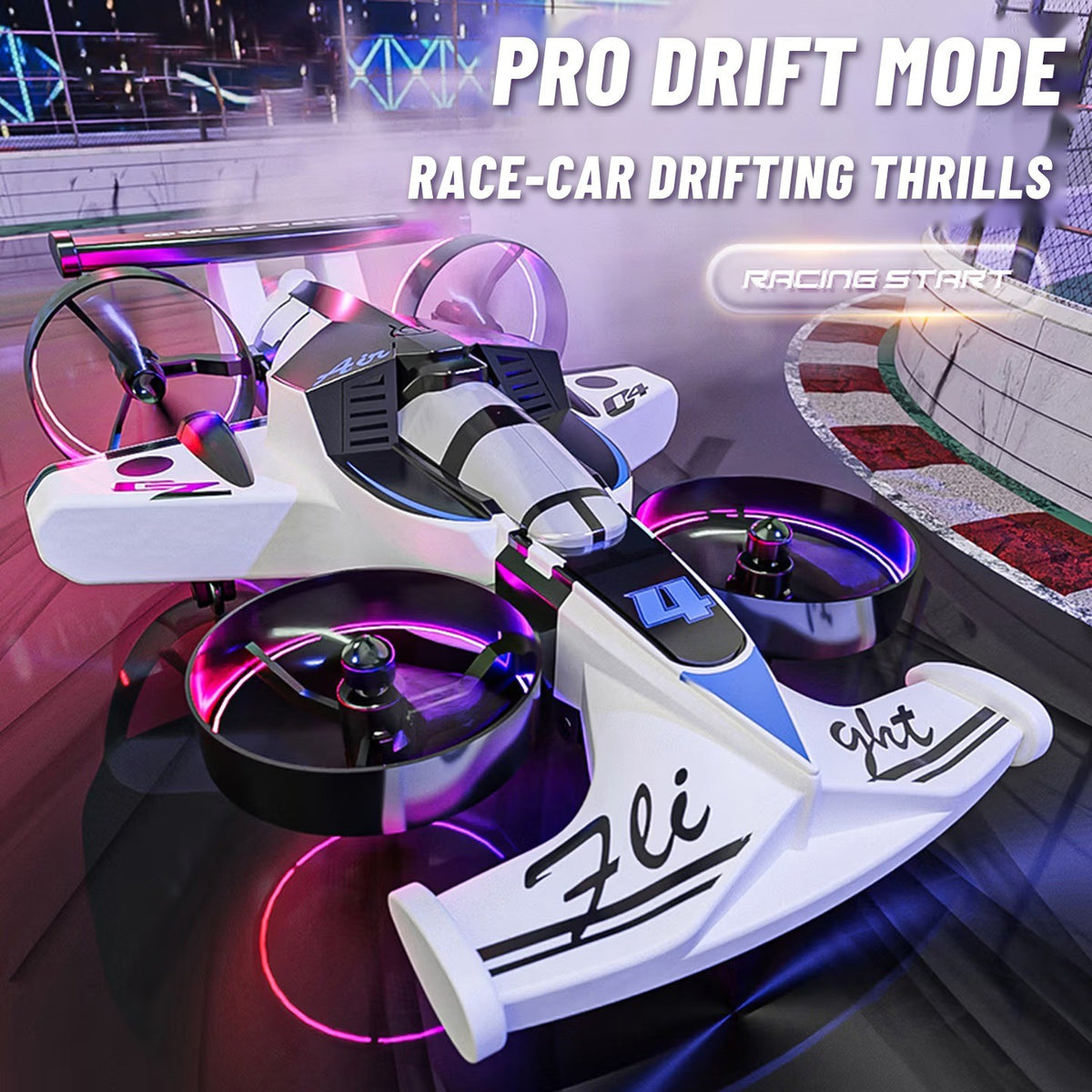 2-in-1 RC Drift Car & Flying Drone