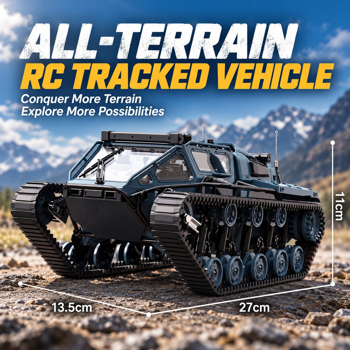 All-Terrain Dual-Track RC Crawler with Gull-Wing Doors