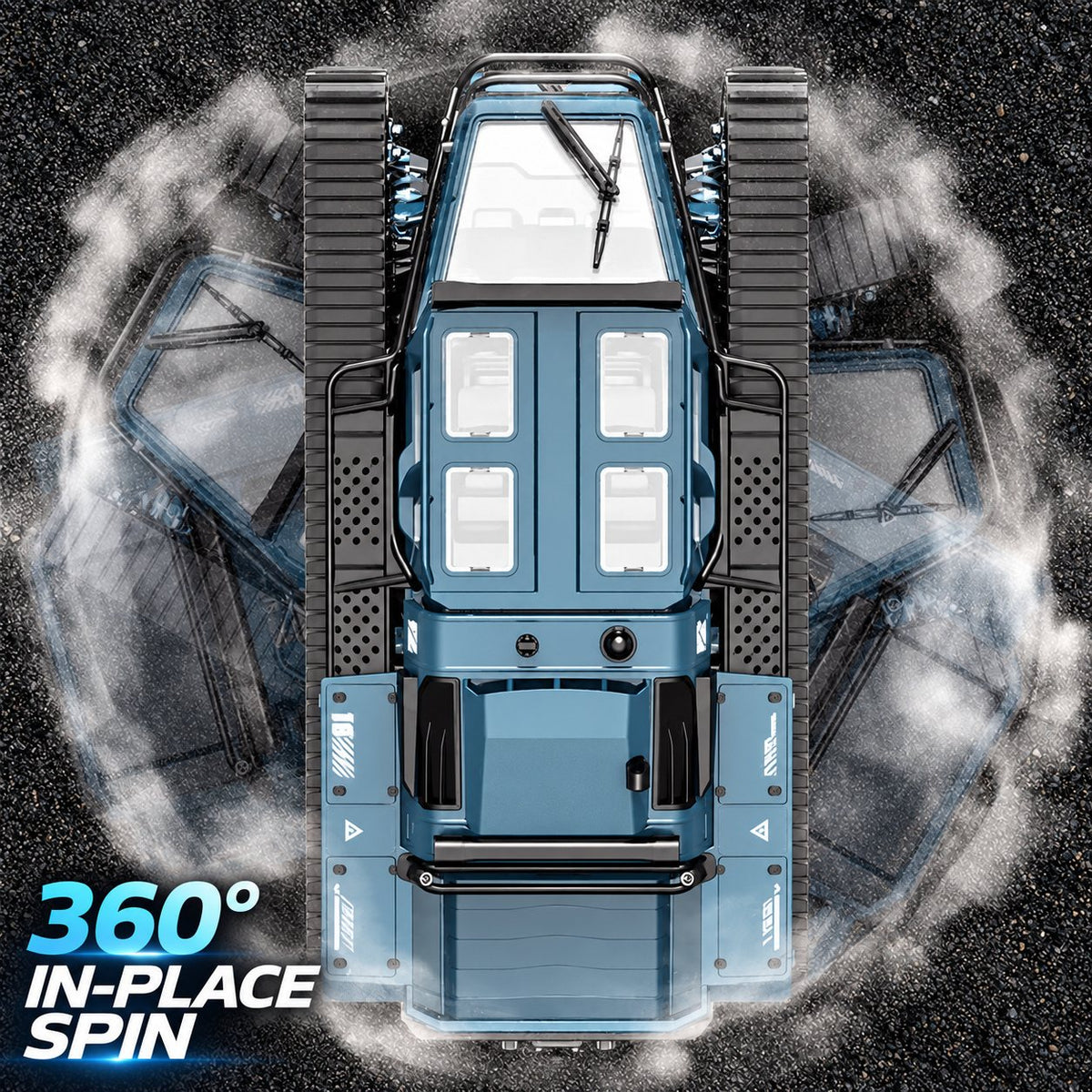 All-Terrain Dual-Track RC Crawler with Gull-Wing Doors
