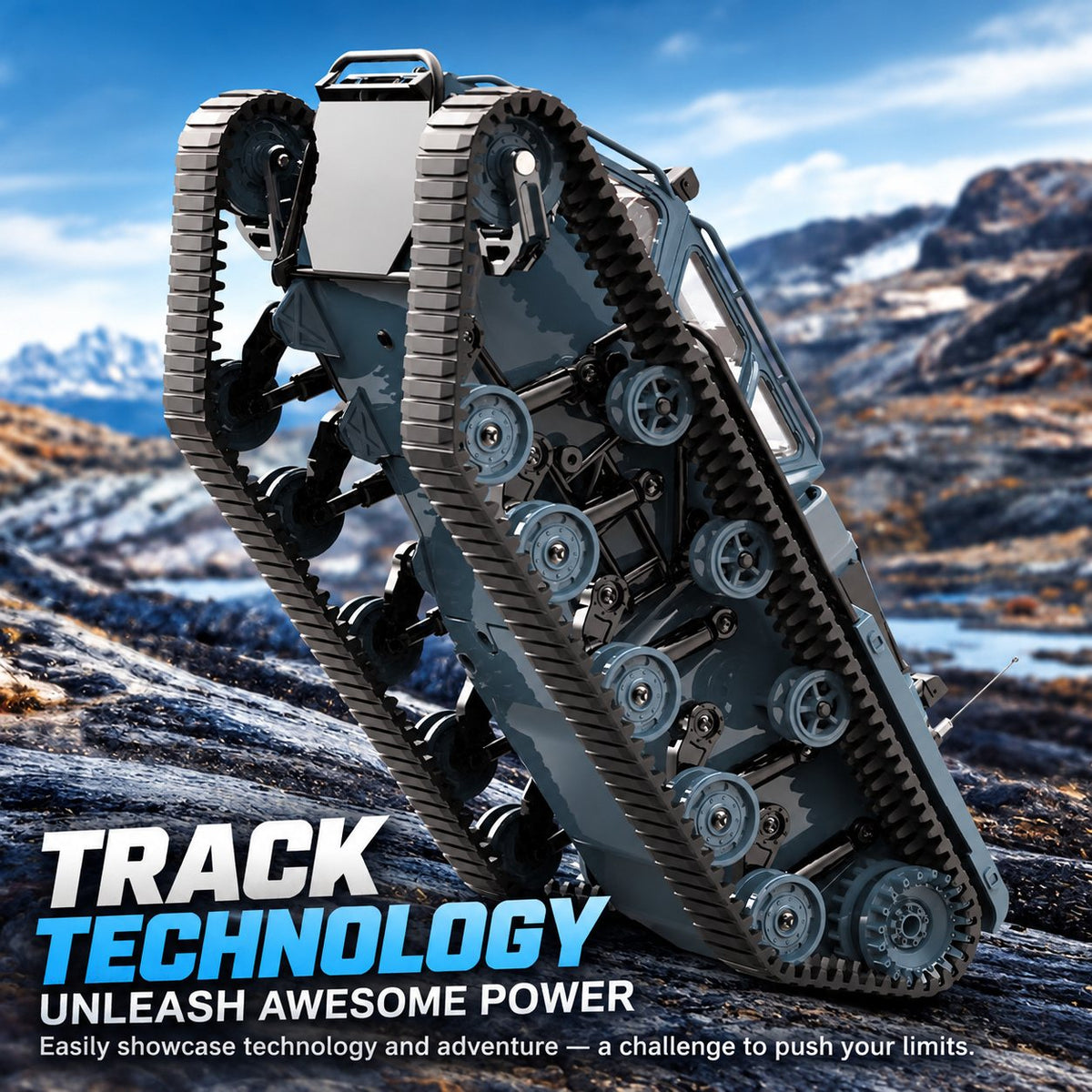All-Terrain Dual-Track RC Crawler with Gull-Wing Doors