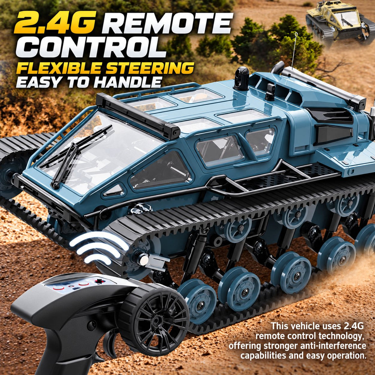All-Terrain Dual-Track RC Crawler with Gull-Wing Doors