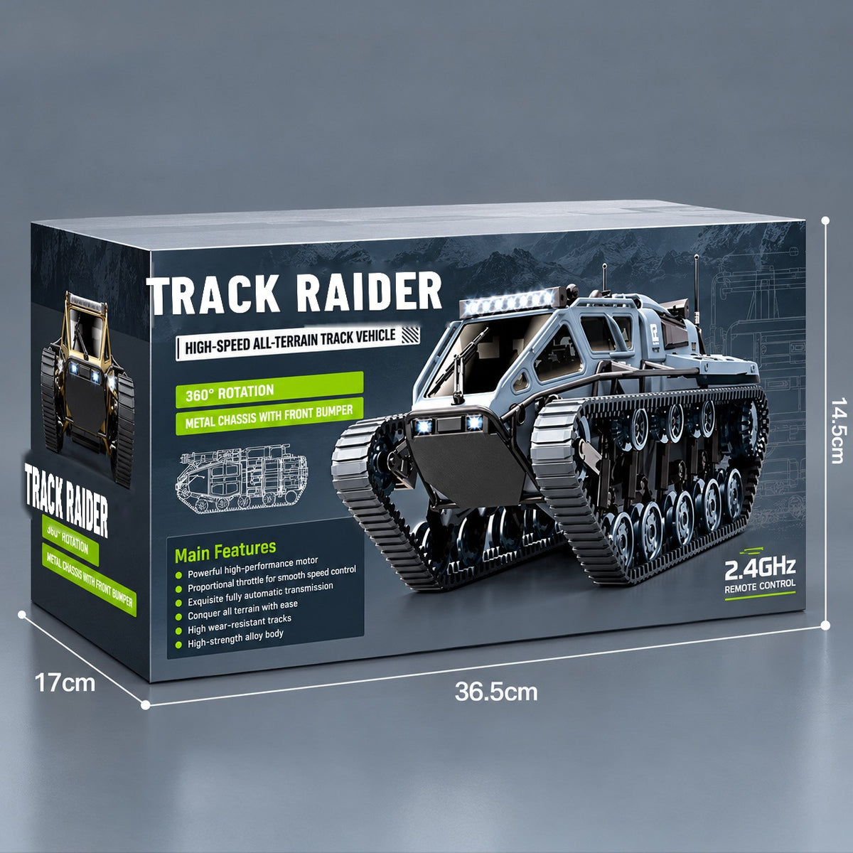 All-Terrain Dual-Track RC Crawler with Gull-Wing Doors