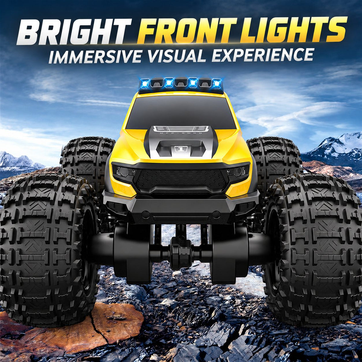 Amphibious RC Monster Truck with 360° Stunt Spins