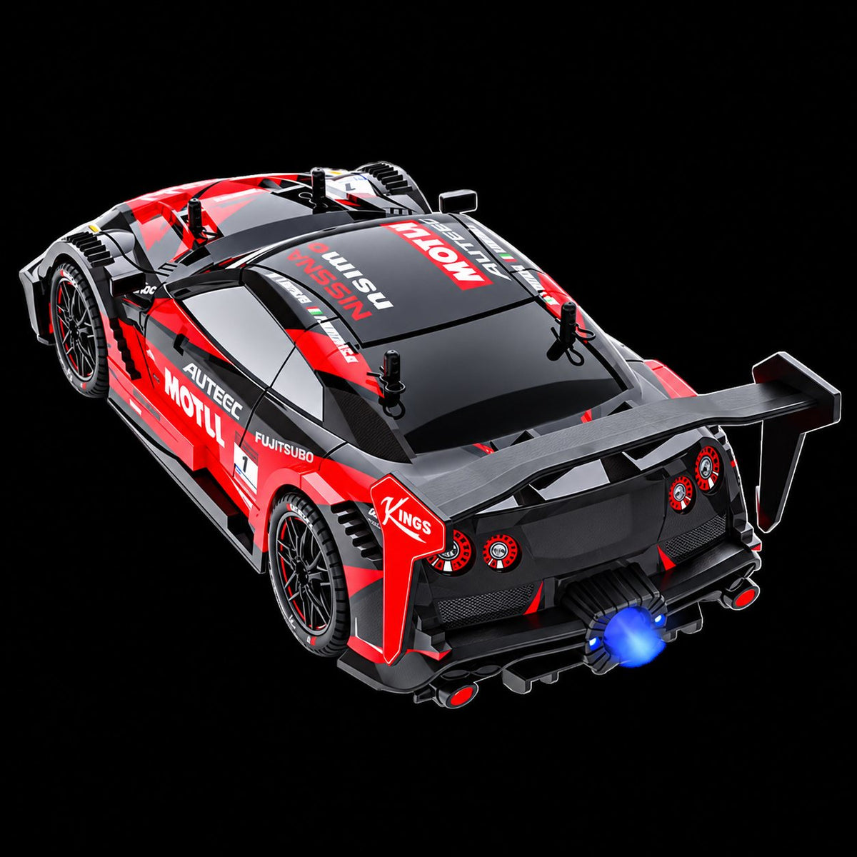 GT Drift RC Car with Smoke Exhaust & Underglow, 1:18 4WD