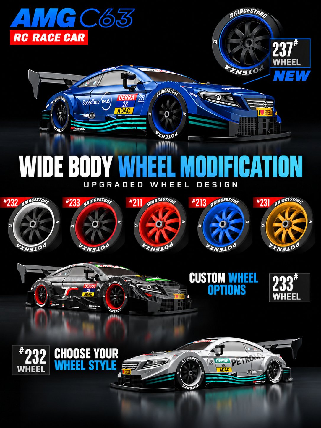 Pro Touring 4WD Drift RC Car, 1:16 Race & Drift