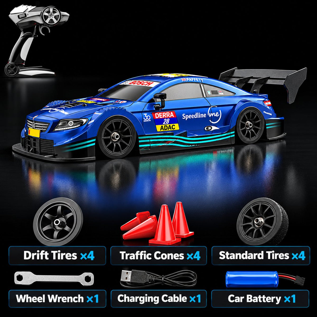 Pro Touring 4WD Drift RC Car, 1:16 Race & Drift