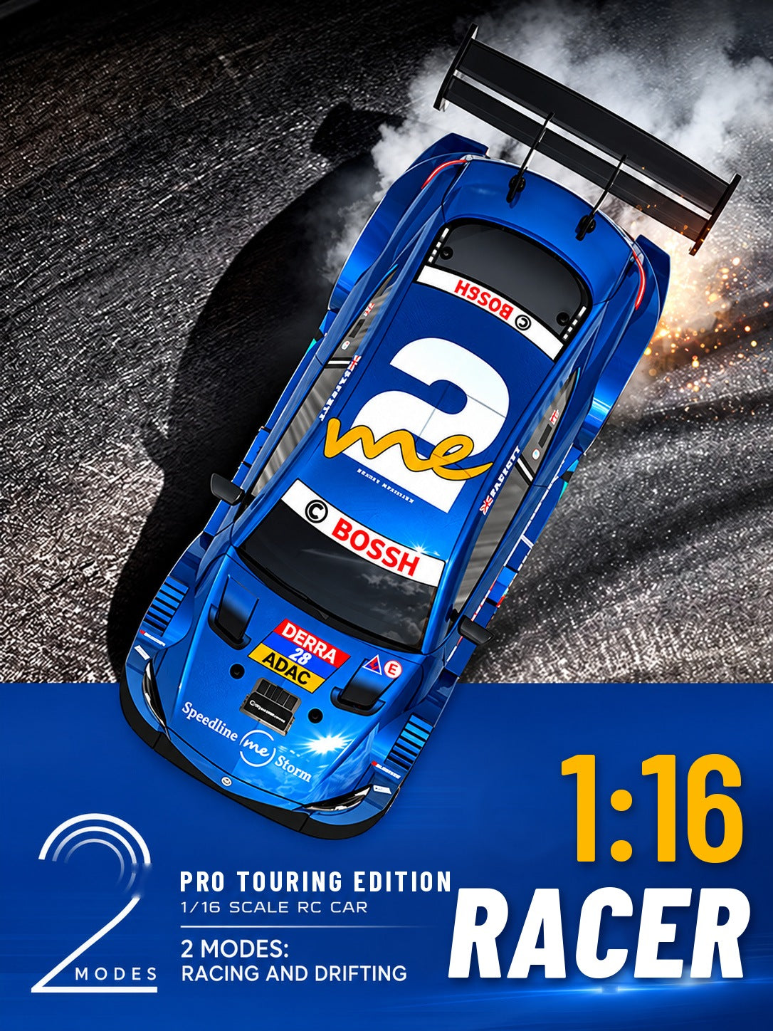 Pro Touring 4WD Drift RC Car, 1:16 Race & Drift