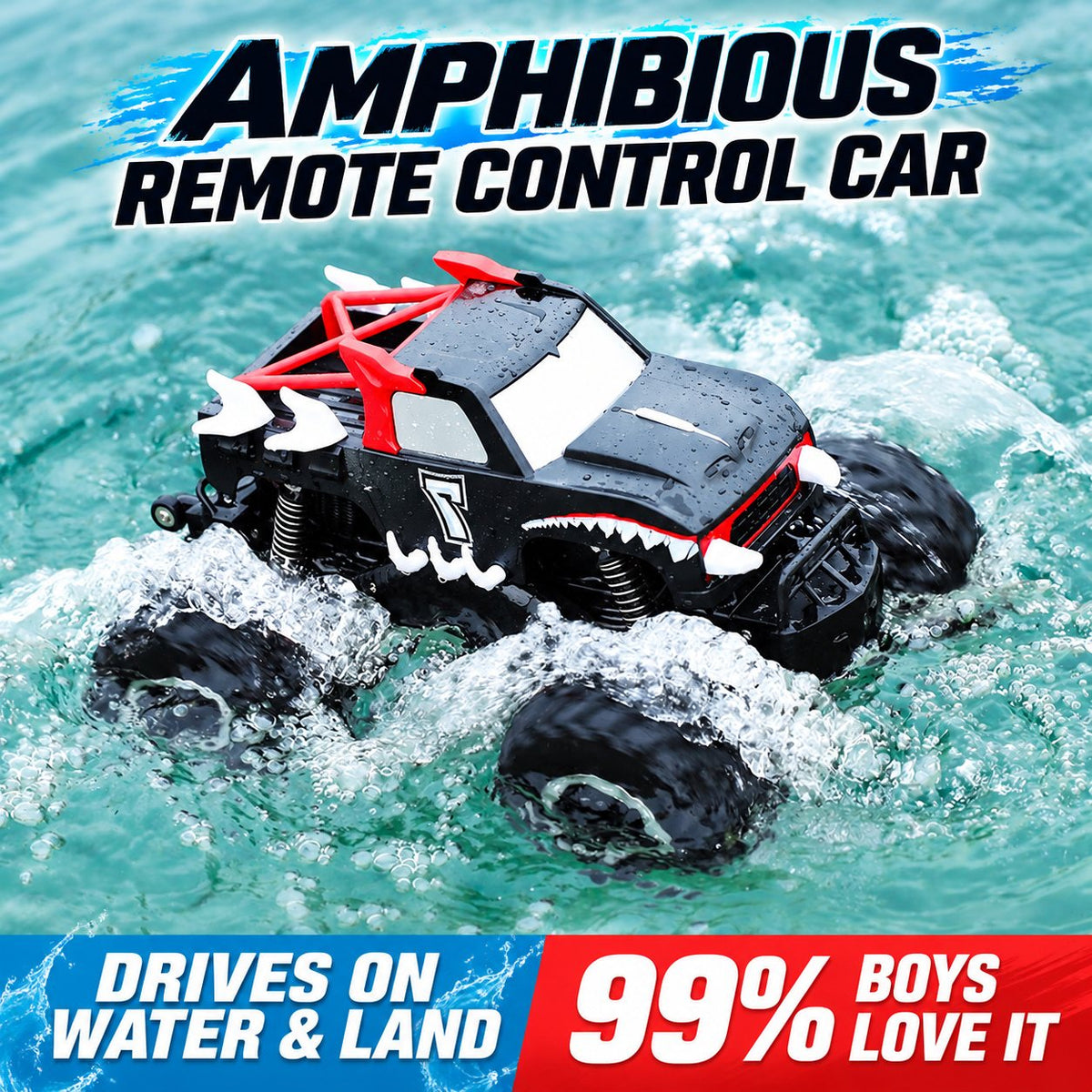 Shark Amphibious RC Stunt Monster Truck