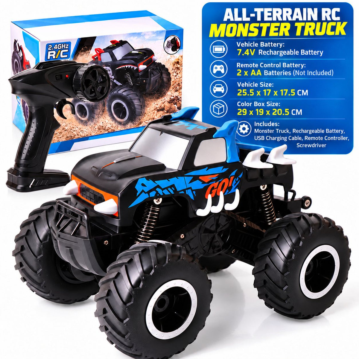 Shark Amphibious RC Stunt Monster Truck