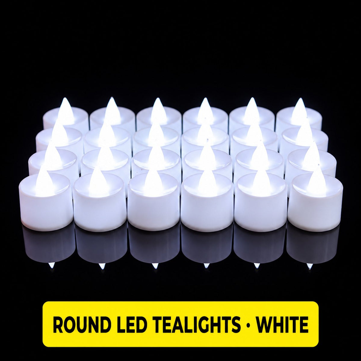 Flameless LED Tealight Candles, 24 Pack