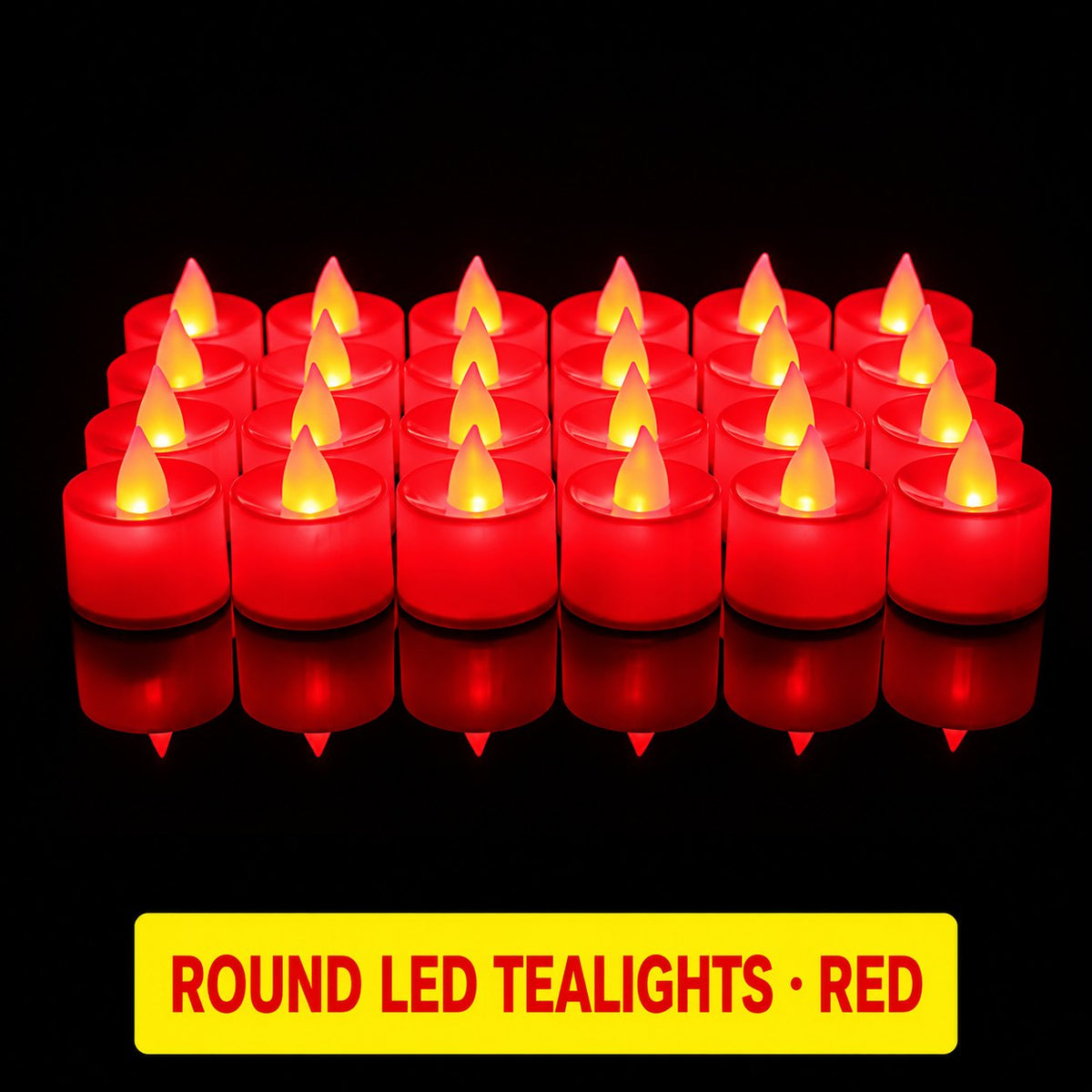 Flameless LED Tealight Candles, 24 Pack