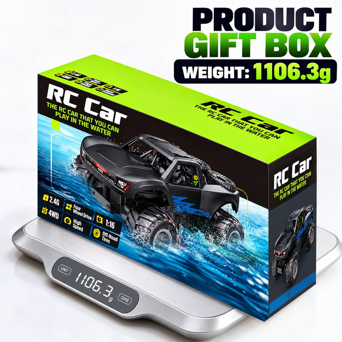 Waterproof Amphibious RC Off-Road Truck, 4WD