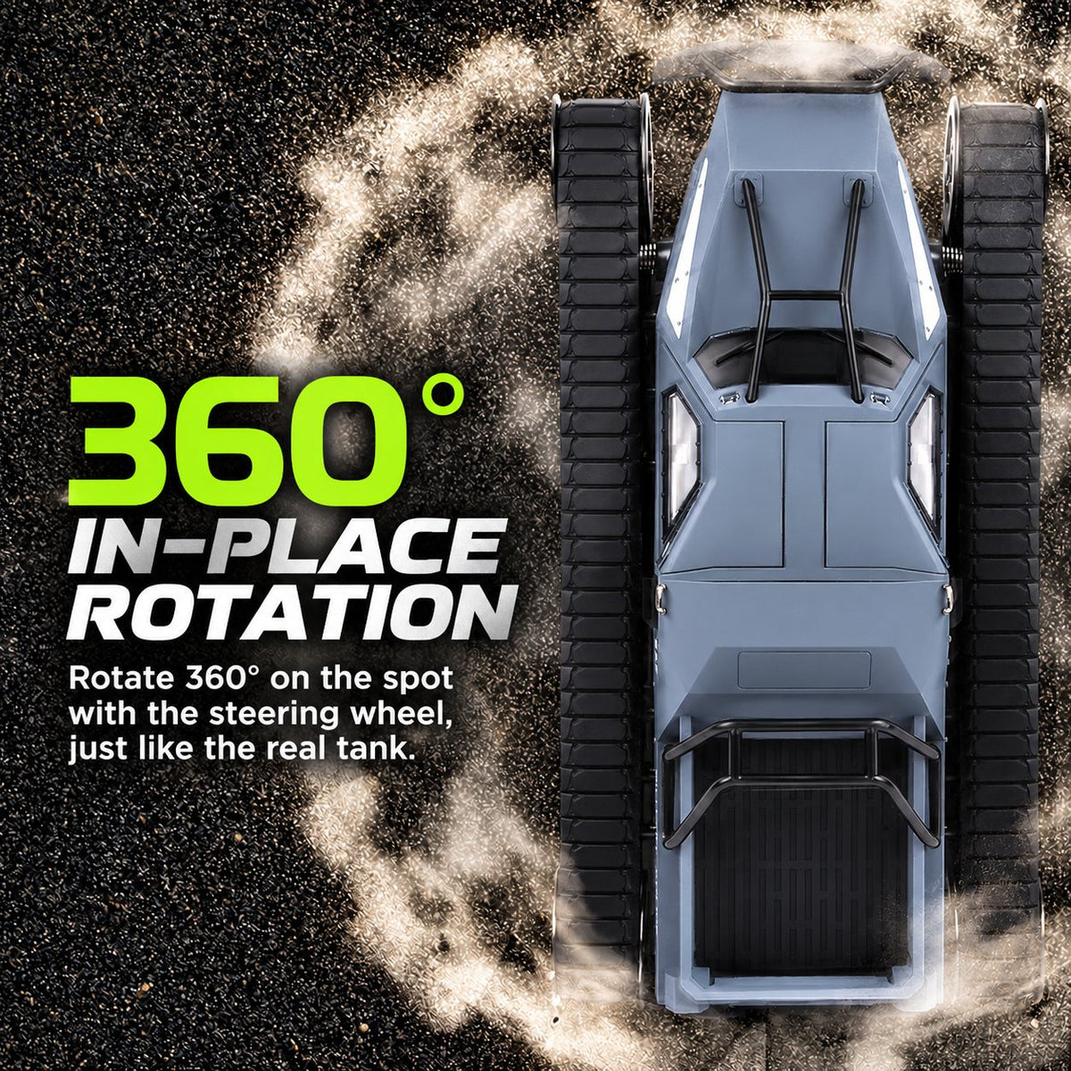 Wing-Door RC Tracked Crawler Tank, 360° Spin